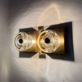 Vintage Peill & Putzler Ice glass Wall Lamp , 1970s