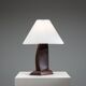 Large mid-century solid rosewood table lamp