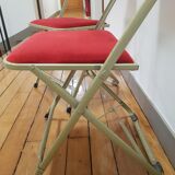 Folding chairs in chaisor velvet