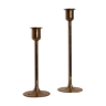 Scandinavian candlesticks pair brass 1960