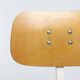 Vintage White & Wooden Swivel Office Chair, 70s
