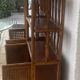 Vintage rattan libraries