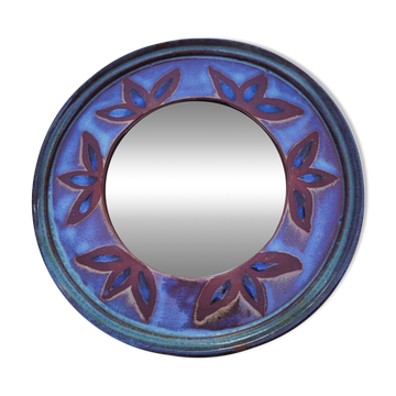 Miroir vintage céramique dequeker