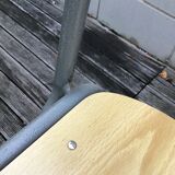 School chair child light wood grey (x4)