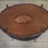 English 2-tier mahogany pedestal table