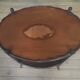 English 2-tier mahogany pedestal table