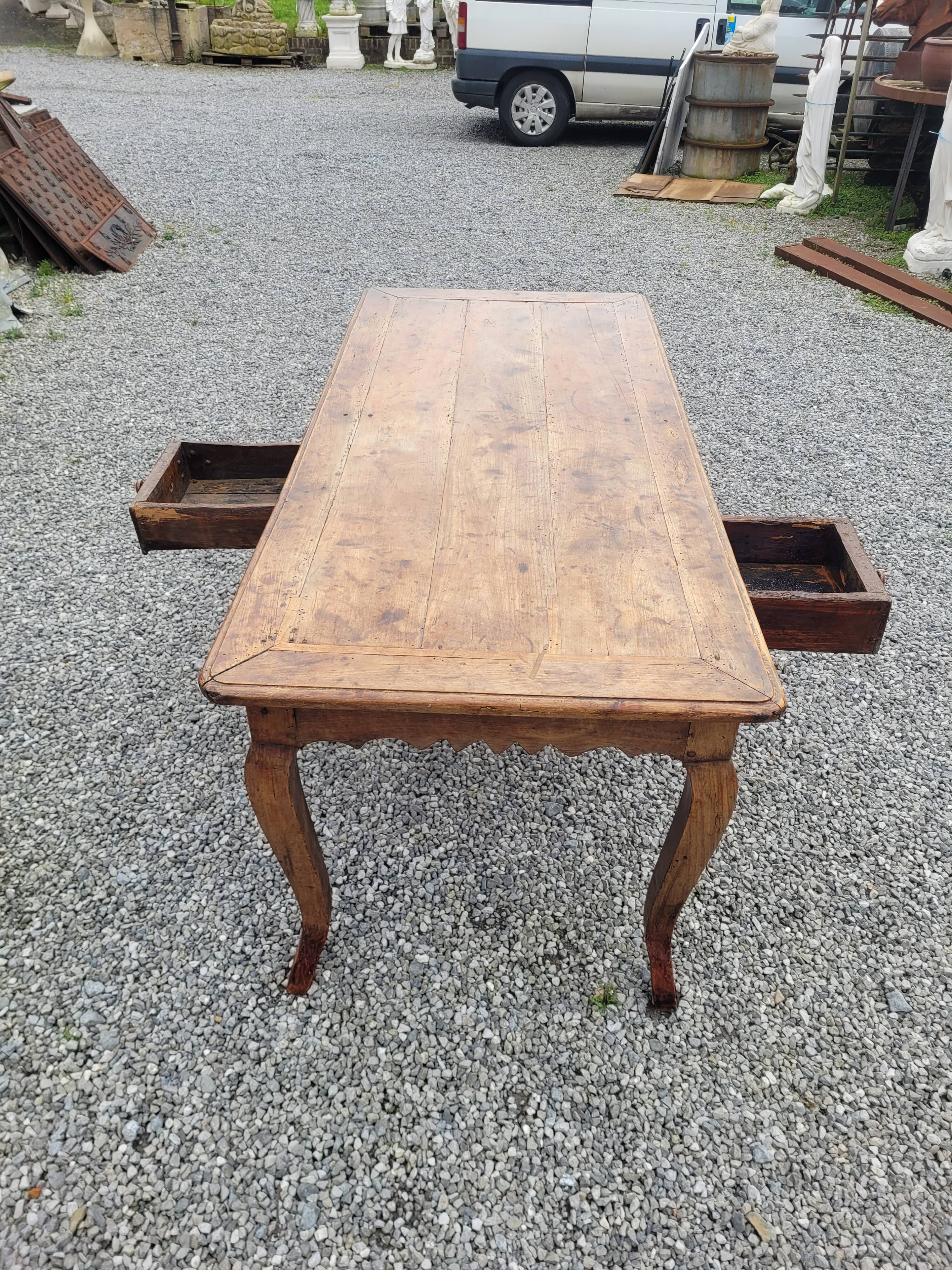 18th century farm table in cherry wood