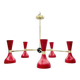 5 Arms Mid Century Sputnik Chandelier Diabolo Stilnovo Style, Modern Chandelier Ceiling Lamp Light