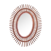 Miroir soleil en rotin 49x61cm