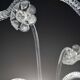 Art Deco transparent Barovier e Toso light with flowers, 1940s