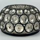 Ceiling light from the 60s and 70s Glashütte Limburg Germany glass & metal