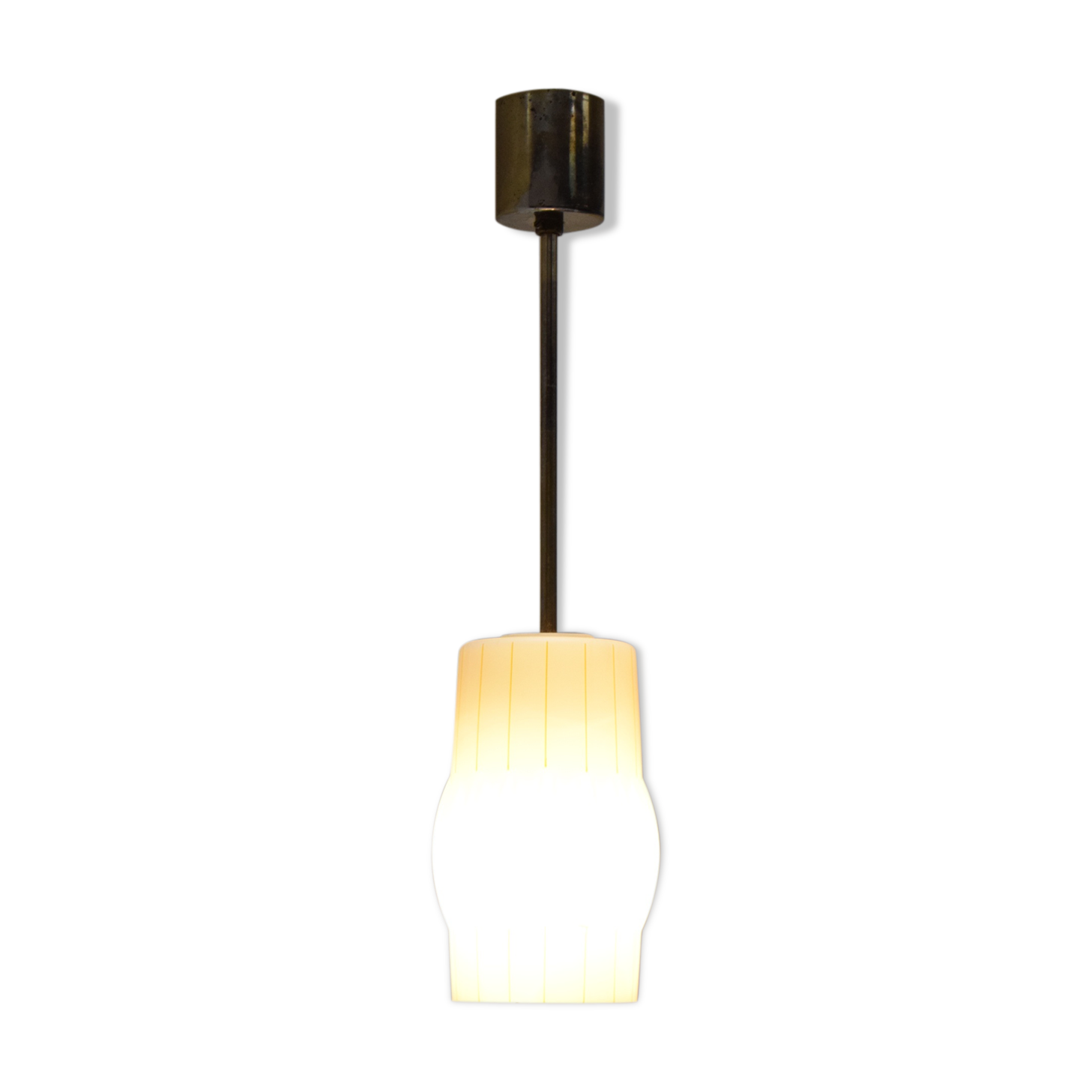 Suspension en verre du milieu du siècle années 1960