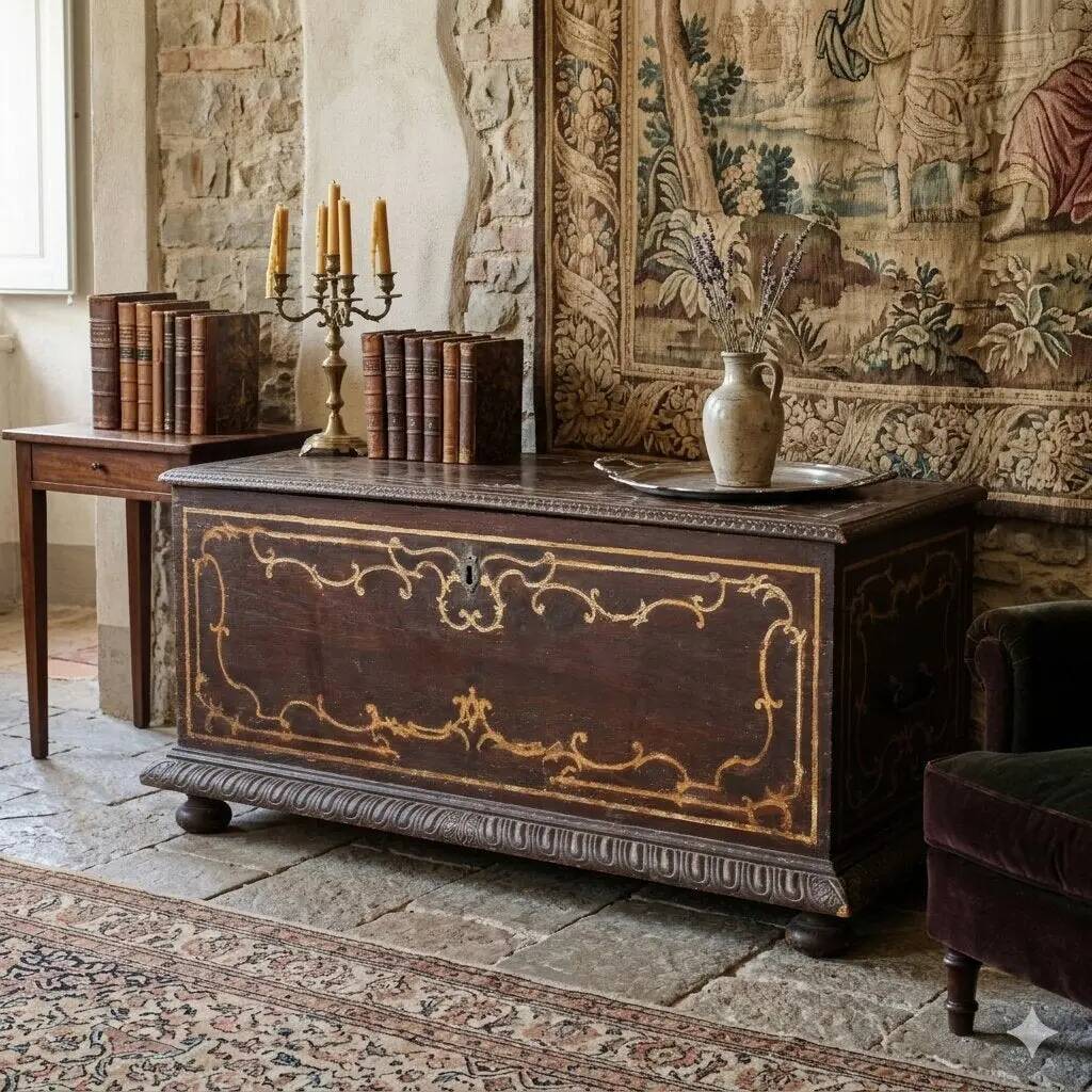 Piedmontese baroque chest in walnut, Italy, 18th century