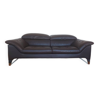 Canapé cuir marron Roche Bobois