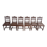 6 chaises cannées