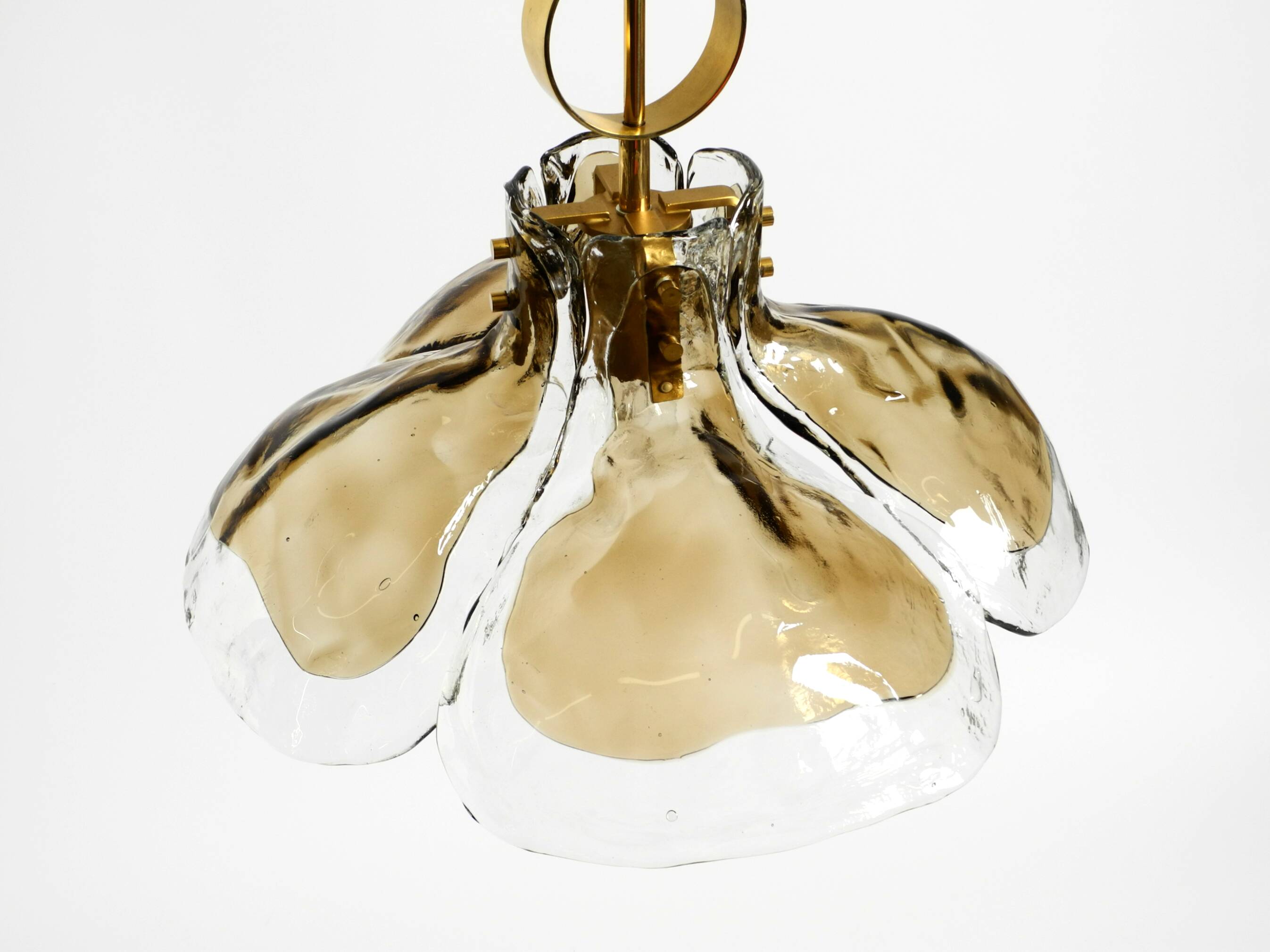 Beautiful 1960s J.T. Kalmar Franken heavy Murano glass floral ceiling lamp