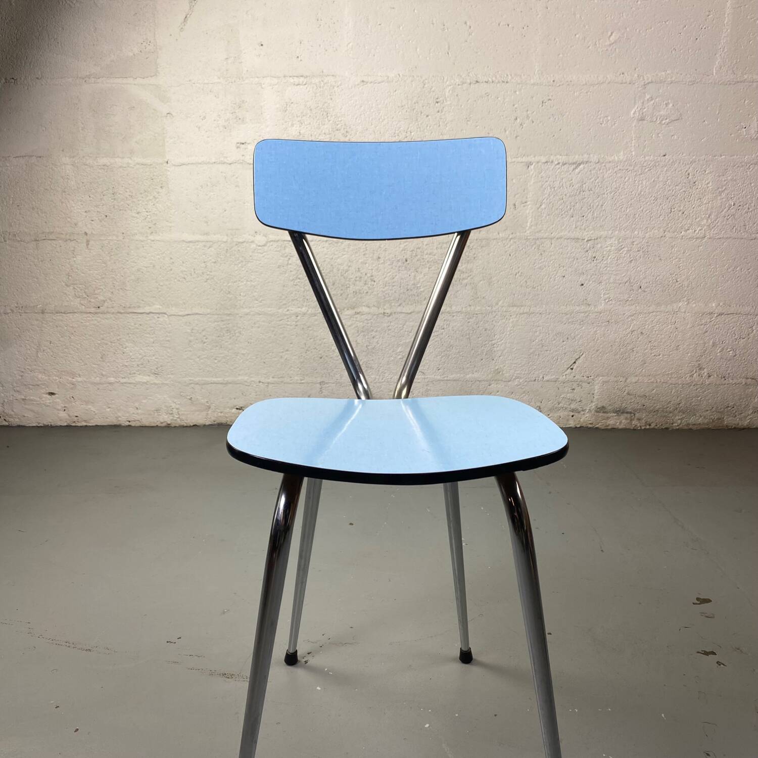 Blue Formica chair