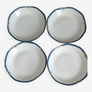 Set of 4 France Atlas porcelain plates