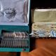 Silver metal cutlery set art deco goldsmith ATO 49 pieces