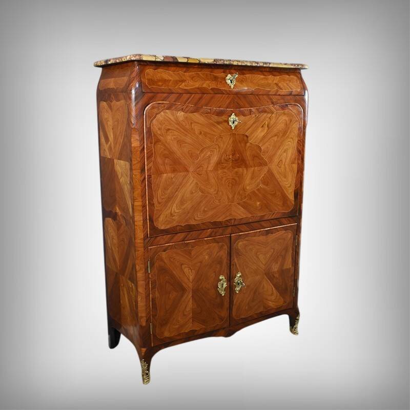 Precious wood secretary, Louis XV – Late 18th century
