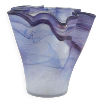 Vase en tulipe violette, design danois, années 1970, fabriqué au Danemark