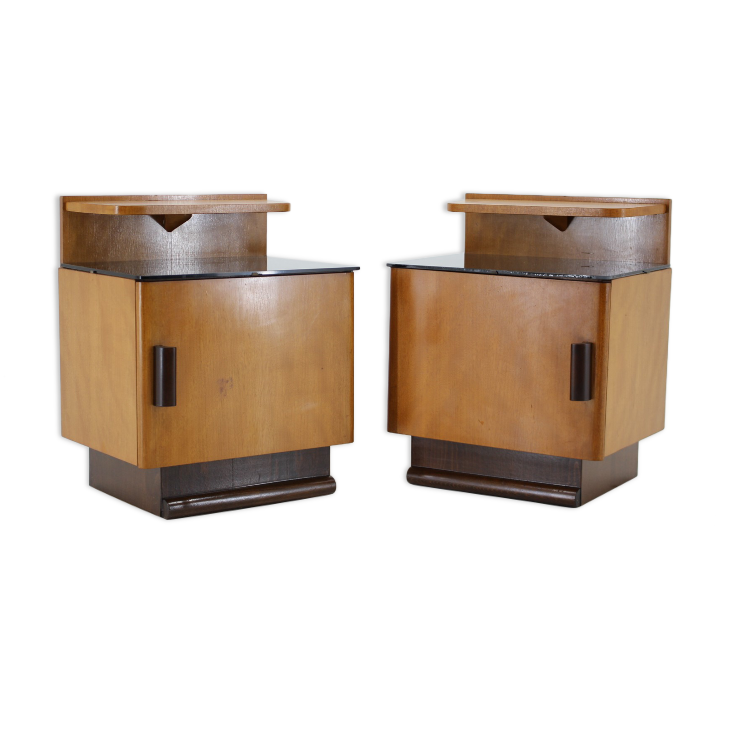 1950s Pair of Bedside Tables, Czechoslovakia