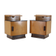 1950s Pair of Bedside Tables, Czechoslovakia