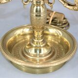 Empire style solid bronze hot water bottle lamp