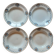 Set of 4 Lamandinoise St Amand soup plates
