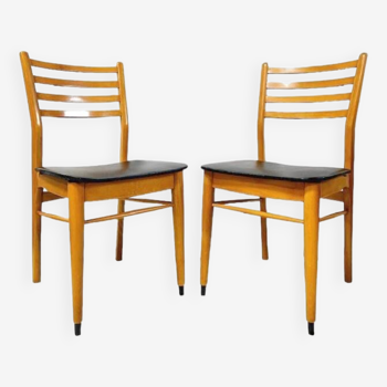 Ensemble de chaises de salle à manger au design danois du milieu du siècle, noir