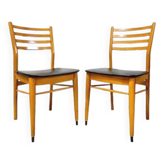 Ensemble de chaises de salle à manger au design danois du milieu du siècle, noir