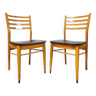 Ensemble de chaises de salle à manger au design danois du milieu du siècle, noir