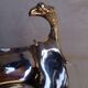 Phenix bowl on foot silver metal center table 1940