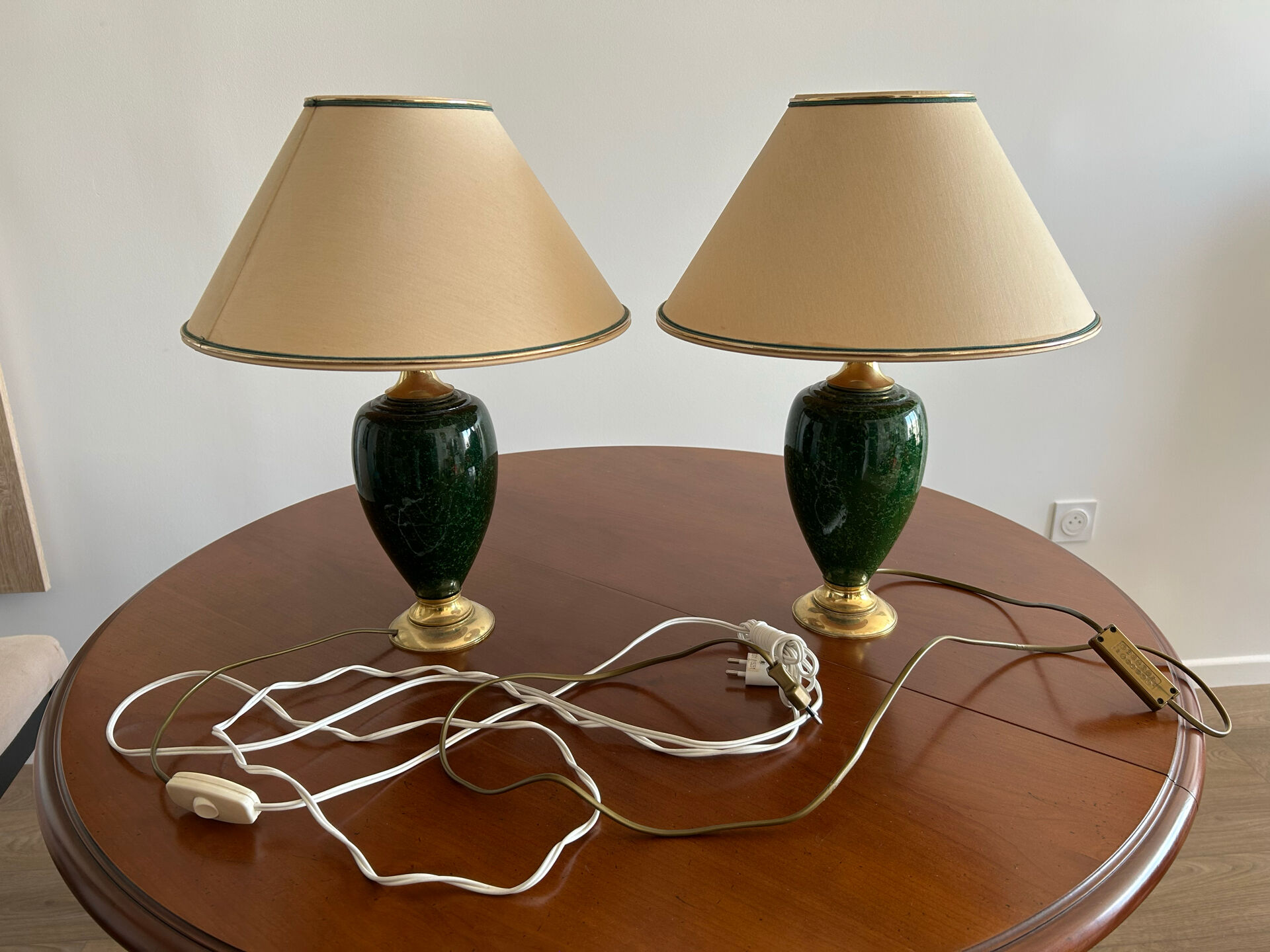 Paire de lampes de table vintage
