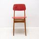 Mid-century colour chair, vintage wooden accent seating, 1960s