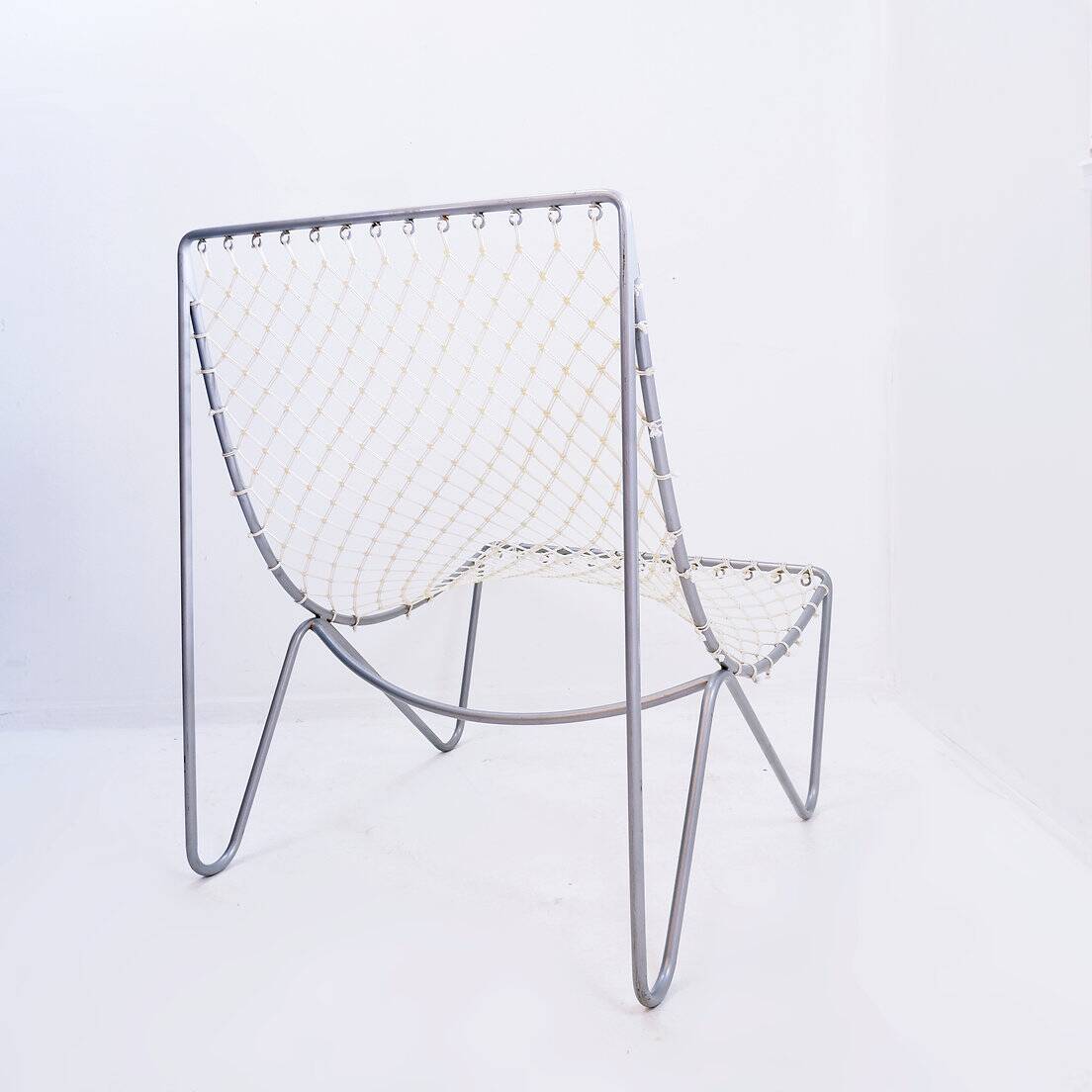 Vintage armchair - Metal and synthetic rope