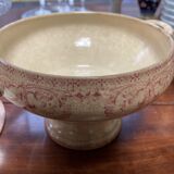Soupière in earthenware iron earth Sarreguemines service Edge 1900