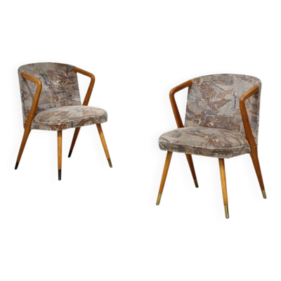 Paire de fauteuils / chaises  a accoudoirs par Ludvik Volak