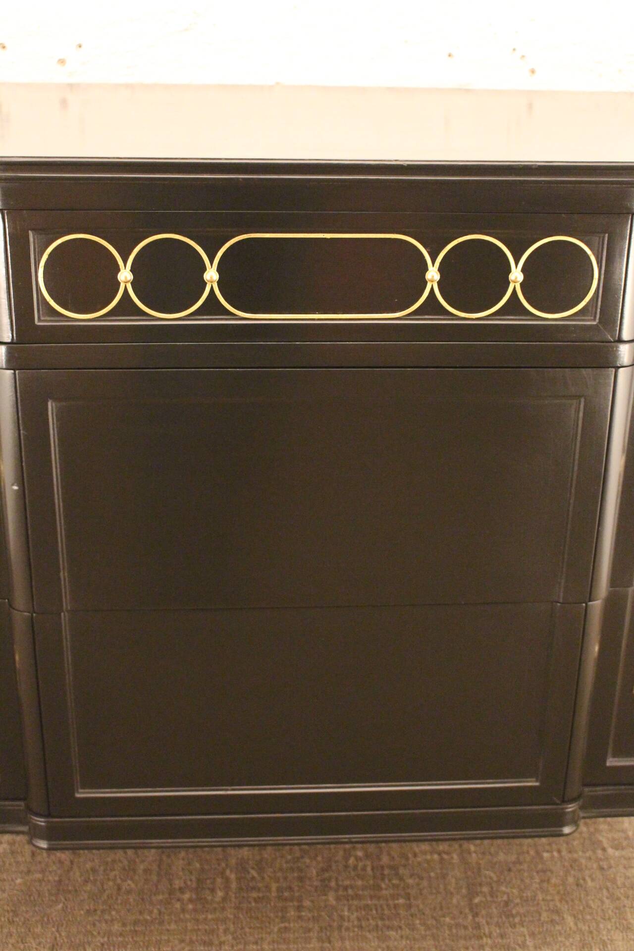 1970s lacquered chest of drawers