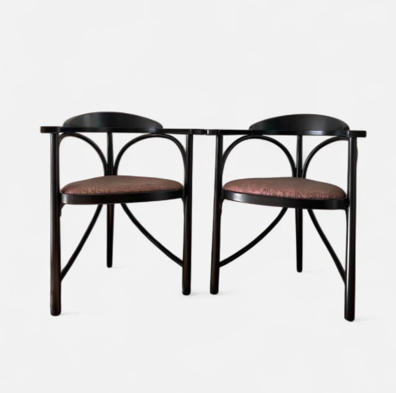 2 x Thonet 91 triangle chair by Michael Thonet