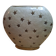 Small vintage soliflore vase in white enamelled brass with golden stars.
