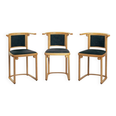 3 chaises style Art Nouveau Fledermaus par Josef Hoffmann pour Wittmann