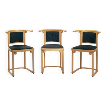 Fledermaus bat Chairs Art Nouveau by Josef Hoffmann for Wittmann, set of 3