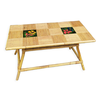 Rattan coffee table