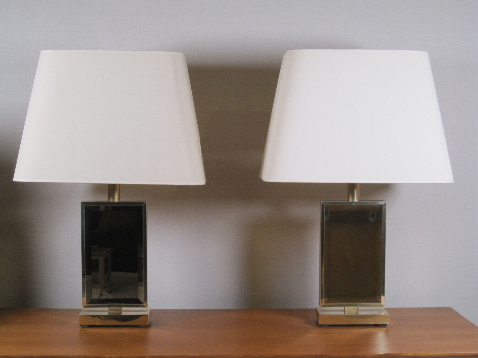 Pair of vintage design lamps seventies period 1970, Decorative Arts of the XX th