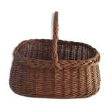 Woven wicker basket