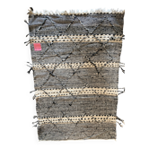 Tapis Kilim Marocain noir et blanc