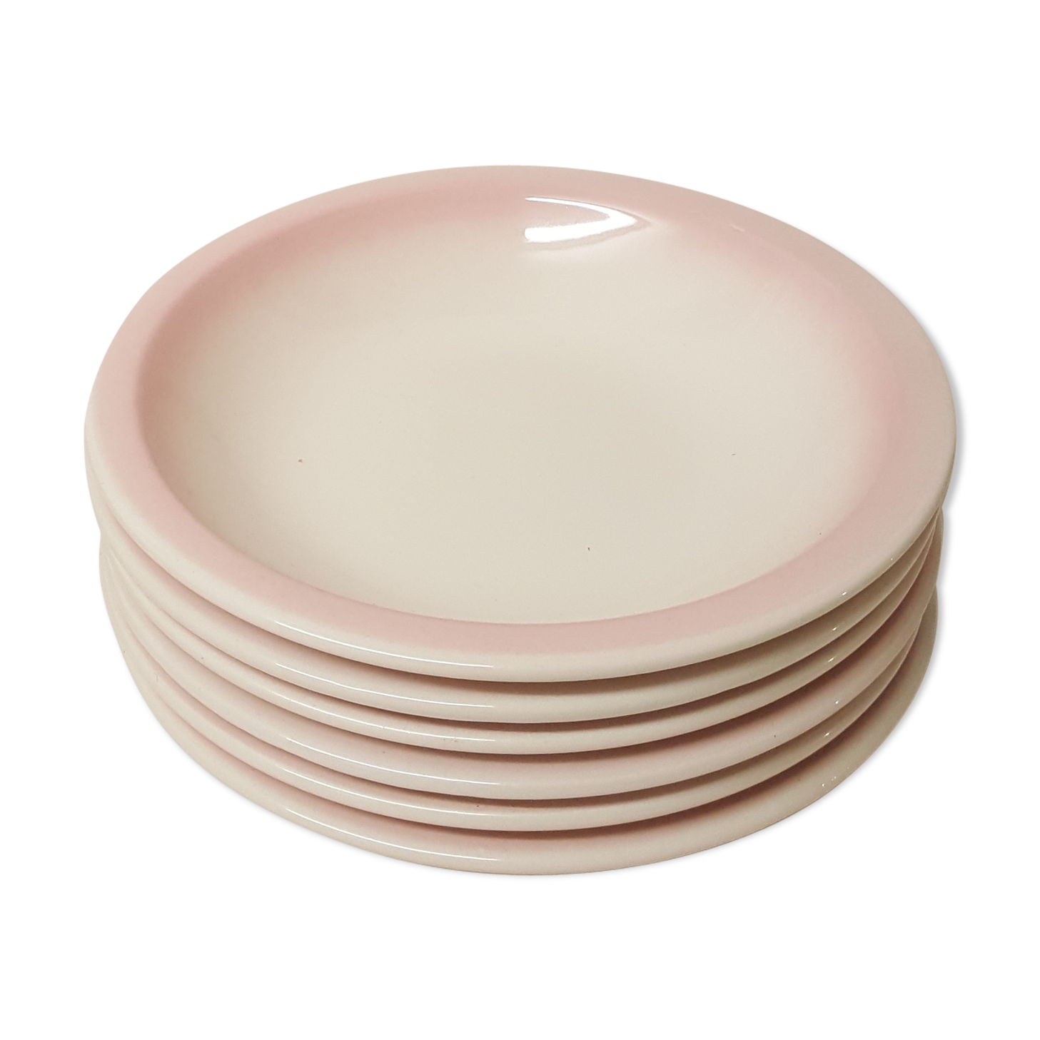 Set of 6 hollow plates, made in Italy, Ceramica CCC.