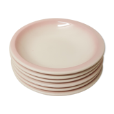 Set of 6 hollow plates, made in Italy, Ceramica CCC.