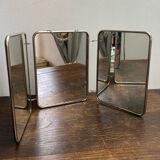 Triptych barber mirror, 1960, houndstooth back
